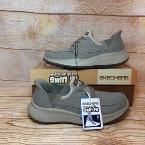 Sketchers Men's Hands Free Swift Fit Moccasin Toe Canvas Sneaker Size 8‎